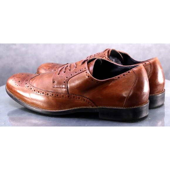Stacy Adams Men's Wingtip Dress Shoes Size 10 Leather Brown - Picture 6 of 12